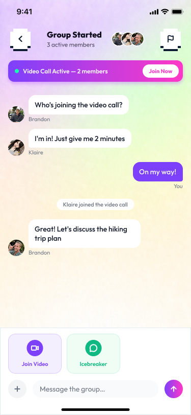 Group chat screen